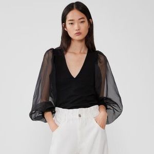 Zara puff sleeve blouse